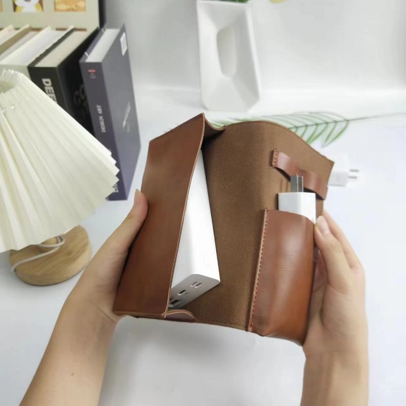 Tech Accessories Travel Organizer Pouch - กระเป๋าจัดระเบียบอเนกประสงค์หนัง PU 1 ชิ้น สำหรับอุปกรณ์อิเล็กทรอนิกส์ อุปกรณ์การเรียน