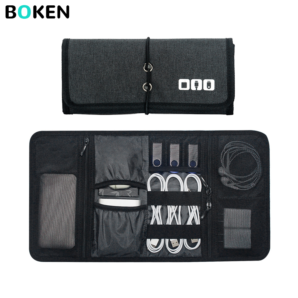 Tech Accessories Case - กระเป๋าจัดเก็บอุปกรณ์อิเล็กทรอนิกส์สำหรับเดินทาง ใส่สายชาร์จ พาวเวอร์แบงค์ หูฟัง สาย USB